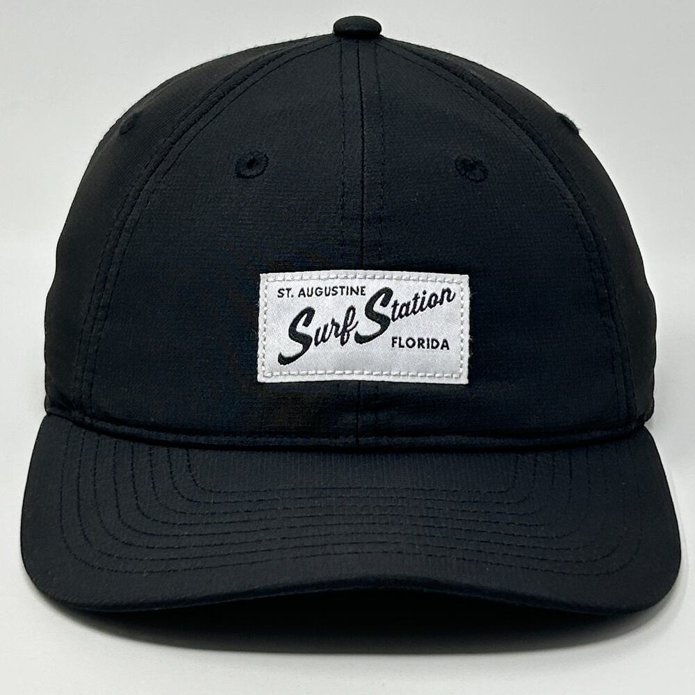 Surf Station St Augustine Florida Hat Baseball Cap Surfer Strapback Black